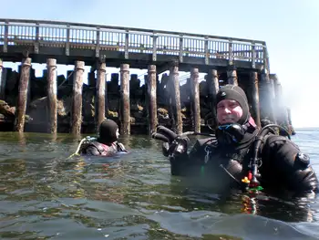 Divers and Pier