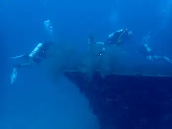 Divers and Ship Wreck